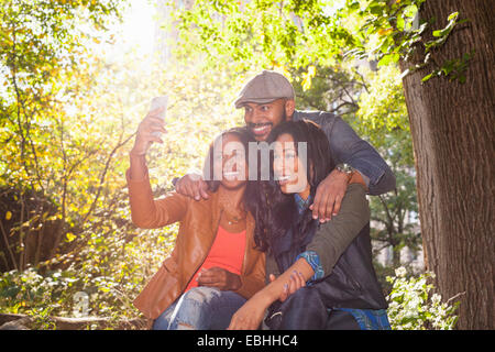 Friends taking selfie Stock Photo