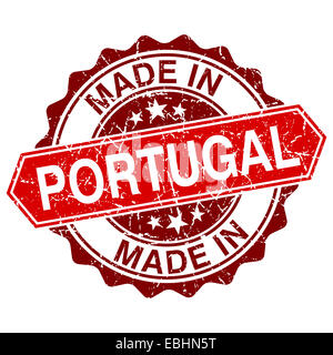 made in Portugal red stamp isolated on white background Stock Photo