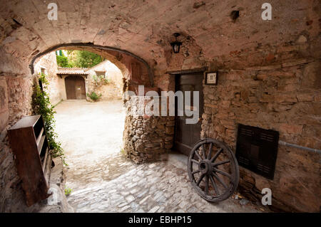 Italy, Liguria, Colla Micheri, Old Village Stock Photo