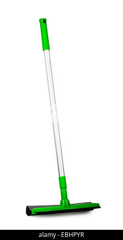 Green mop on a white background Stock Photo