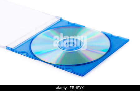 CD in a box on a white background Stock Photo