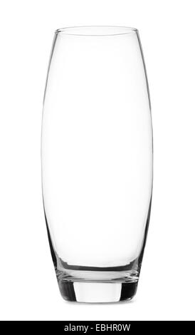 Tall glass vase on a white background Stock Photo