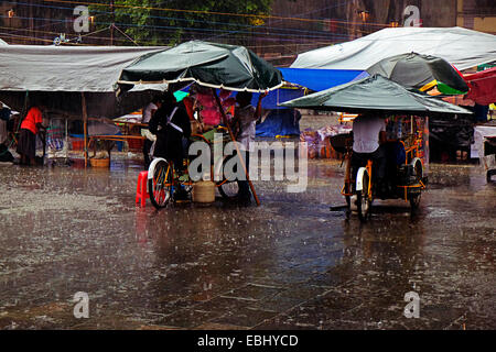 Tropical rainstorm in Oaxaca City Mexico Stock Photo