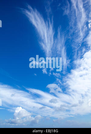 different types of clouds in the sky natural background Stock Photo