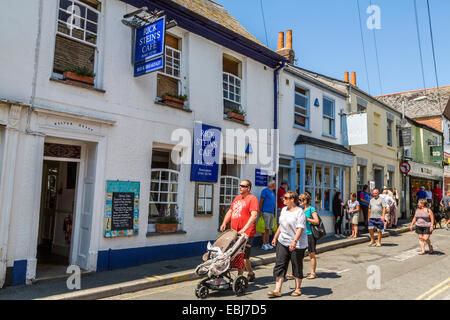 An exterior view of the front facade of Rick Stein's Cafe Padstow Cornwall Stock Photo