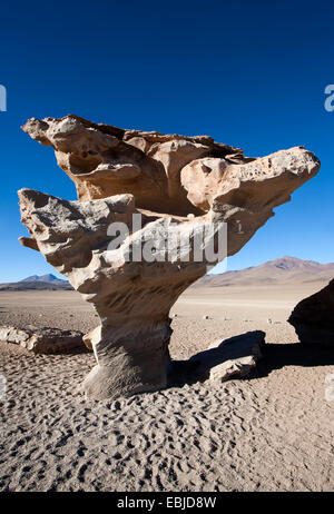 Arbol de Piedra (stone tree). Eduardo Avaroa National Reserve. Salar de Uyuni tour. Bolivia Stock Photo