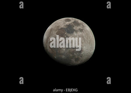 waxing gibbous moon Stock Photo