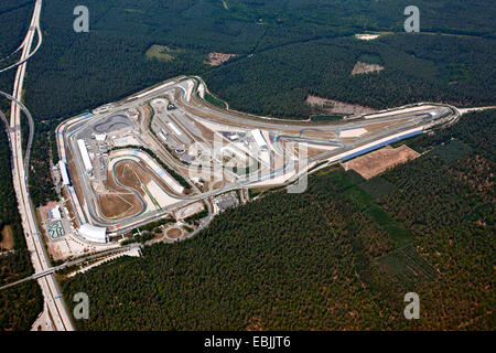 aerial view of the motorsport race circuit Hockenheimring, Germany, Baden-Wuerttemberg, Hockenheim Stock Photo