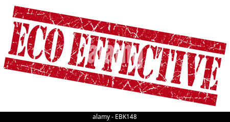 eco effective red grunge stamp Stock Photo - Alamy