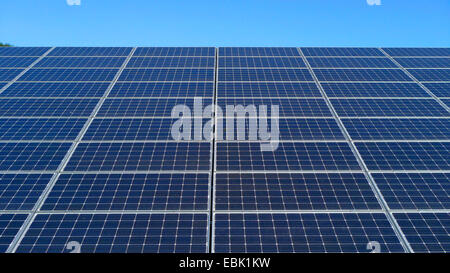 roof with solar panels, Germany Stock Photo