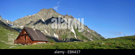 alpine hut at Vanoise National Park, France, Savoie, Vanoise National Park, Bourg-Saint-Maurice Stock Photo