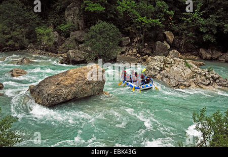 rafting in the Gorges du Verdon, France, Provence Stock Photo