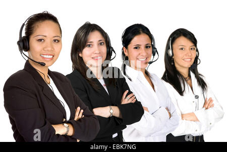 females only customer service team Stock Photo