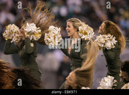 Dec. 2, 2014 - East Rutherford, Florida, U.S. - The Jets Flight Crew perform during a timeout at MetLife Stadium in East Rutherford, New Jersey on December 1, 2014. (Credit Image: © Allen Eyestone/The Palm Beach Post/ZUMA Wire) Stock Photo