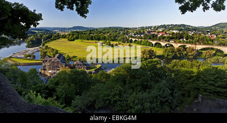 Ruhr Valley and hydroelectric power station Hohenstein, Germany, North Rhine-Westphalia, Ruhr Area, Witten Stock Photo