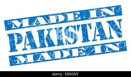 made in Pakistan grunge blue stamp Stock Photo