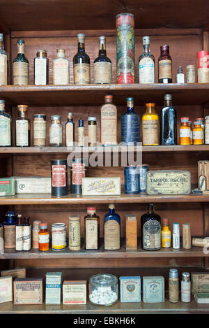 MATANZAS, CUBA - MAY 10: This old French Colonial pharmacy, formerly known as Botica La Francesa, was founded by Dr Ernesto Trio Stock Photo