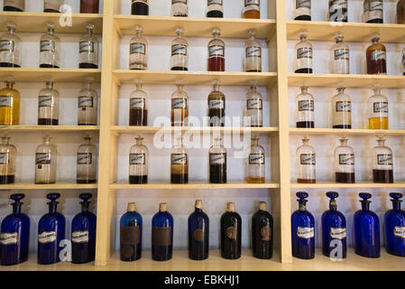 MATANZAS, CUBA - MAY 10: This old French Colonial pharmacy, formerly known as Botica La Francesa, was founded by Dr Ernesto Trio Stock Photo