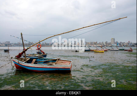 fishing boats in katembe bay harbour, Mozambique, Maputo Stock Photo