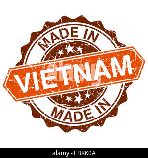 made in Vietnam vintage stamp isolated on white background Stock Photo