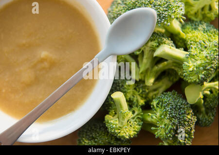 Studio shot of broccoli puree Stock Photo