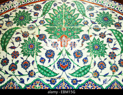 Old ,Original Turkish Wall Tiles Stock Photo