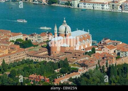 Aerial view of Chiesa del Redentore church and Covento, Giudecca, Venice, Italy, Europe Stock Photo