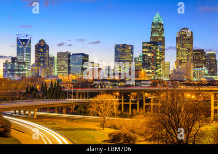 Charlotte, North Carolina, USA downtown skyline. Stock Photo