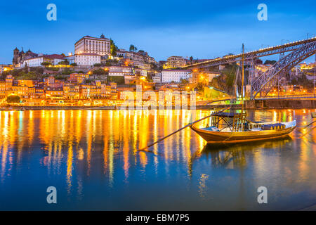 Porto, Portugal cityscape on the Douro River. Stock Photo