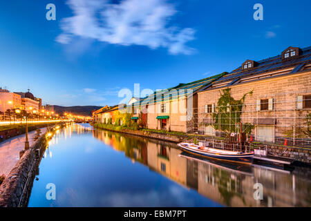 Otaru, Japan historic canal and warehousedistrict. Stock Photo