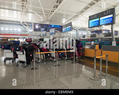 Xi'an Xianyang International Airport terminal 3 departures, Xian, China Stock Photo