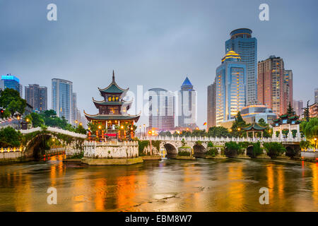 Guiyang, China city skyline on the river. Stock Photo