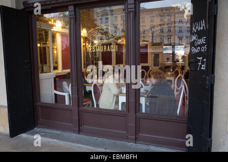 Krakow, Poland, December 2014; Christmas market, medieval marketplace Stock Photo