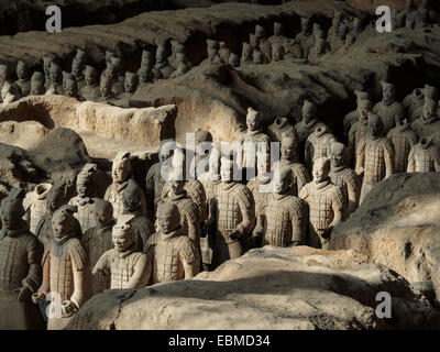 Emperor Qin Shi Huang's terracotta army pit 1 in Xian, Shaanxi province, China Stock Photo