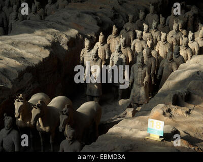 Emperor Qin Shi Huang's terracotta army pit 1 in Xian, Shaanxi province, China Stock Photo