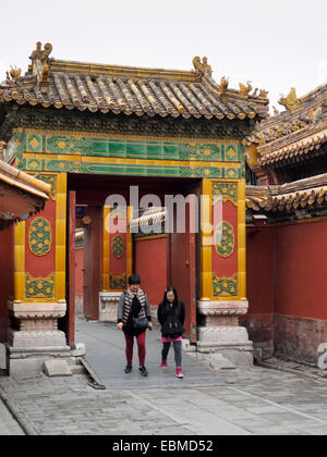 Entrance to the concubine living quarters at the Forbidden City, Beijing, China Stock Photo