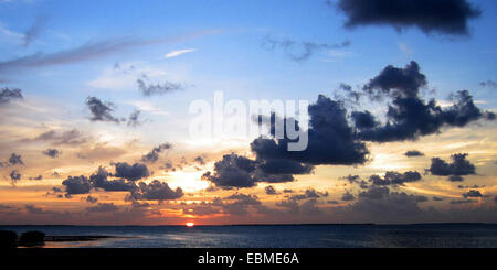 The sunset over the sea in Key West, Florida. Stock Photo