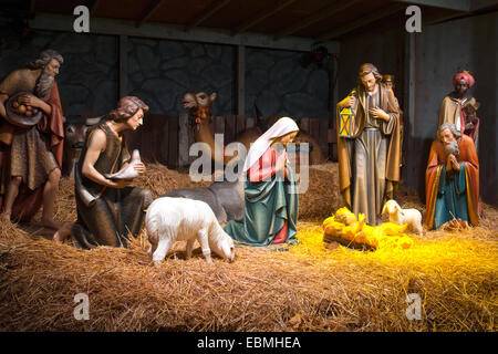 The Nativity scene at the Grotto in Portland OR Stock Photo - Alamy