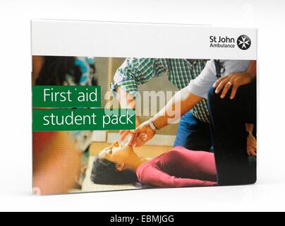 St John ambulance first aid student pack England UK Stock Photo