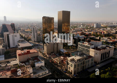 View over the inner city, Mexico City, Federal District, Mexico Stock Photo
