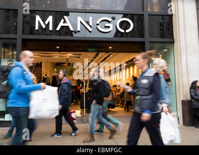 A branch of the fashion chain Mango in Oxford Street, London Stock Photo