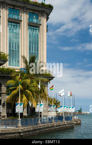 Mauritius, Port Louis, Caudon Waterfront, IBL office building Stock Photo