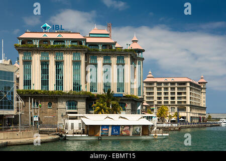 Mauritius, Port Louis, Caudon Waterfront, IBL office building Stock Photo