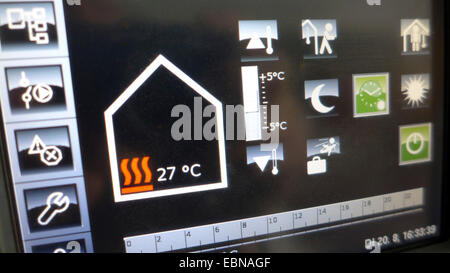monitor of a tax of a wood cutlet heater Stock Photo