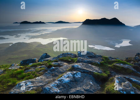 view onto Suilven and Cul Mor, United Kingdom, Scotland Stock Photo