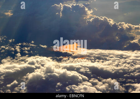 aerial view to cloud formation, USA Stock Photo