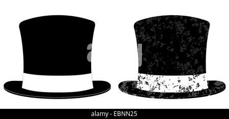 Black Top Hat illustration isolated on white background Stock Photo - Alamy