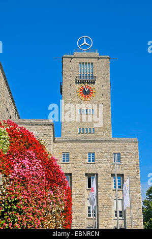 mercedes germany star stuttgart baden wuerttemberg building station tower alamy main
