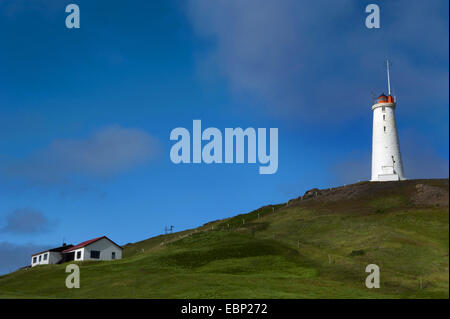 Reykjanesviti lighthouse, Iceland, Reykjanes Peninsula, Reykjanes Peninsula Stock Photo