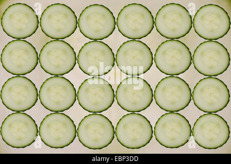 cucumbers in a pattern Stock Photo
